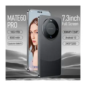 Téléphone portable d'origine MATE 60 pro 5G RMO 16GB + 512B version chinoise 48MP caméras 7.3 pouces Android 12 téléphone portable 4g celulares