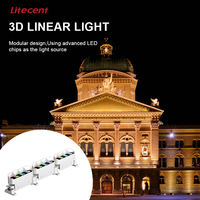 Litecent 8W 24W IP66 Projecteur mural LED avec downlight COB orientable, contrôle DMX512, CRI90 pour usage hôtelier