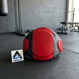 แผ่นรองหน้าท้องหนังแท้ปรับได้สำหรับฝึกซ้อมมวยไทย มวยสากล เทควันโด MMA - Product Image 3
