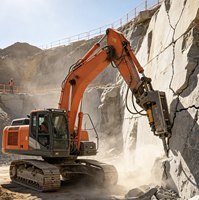 Machine à fendre la pierre et la roche hydraulique avec moteur DC, poids 3200 kg, garantie 1 an