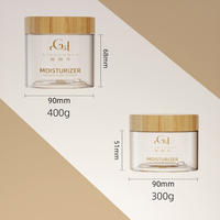 Nouveauté Pot de crème cosmétique 500ml 300ml Crème pour le corps Lotion pour le visage Masque capillaire Conditionneur Pot PET avec couvercle Personnaliser pour cosmétique