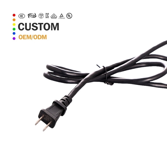 2-Pin Polarized US Power Cord - Figure 8 Design Female Extension Cable UL Certified