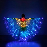 Aile de papillon lumineuse LED Danse du ventre Costumes de performance Scène Festival Fête Eclairage Cape Aile de papillon lumineuse