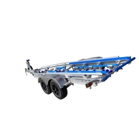 Remorque de bateau ponton en aluminium robuste de 28 pieds avec échelle d'accès, freins à disque hydrauliques pour yacht – Approvisionnement direct usine