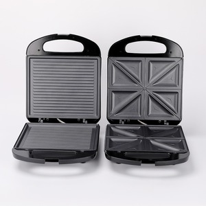 Tùy chỉnh 1200W không dính Donut <span class=keywords><strong>Waffle</strong></span> <span class=keywords><strong>maker</strong></span> sắt Panini Báo Chí nướng điện 4 lát tam giác bánh Sandwich <span class=keywords><strong>Maker</strong></span> cho bữa ăn sáng - Product Image 3