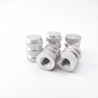 Insert ulir berulir M2.5 M3 M3.5 M4 M5 M6 M8 Clinch Diamond Knurled Slotted 70515-04A250 untuk Plastik, Nut, Kuningan, Nikel Plated, Pertambangan