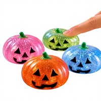 Nouveau Jouet Anti-Stress en Caoutchouc Souple en Forme de Tête de Citrouille d'Halloween, Style Farce, Créatif, pour la Décompression, 14 Ans et Plus