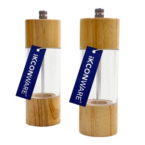 Regolabile in ceramica legno acrilico Mill Set portatile manuale macina sale pepe per la casa cucina <span class=keywords><strong>ristorante</strong></span> uso mulini in scatola - Product Image 1