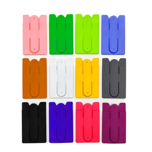 Porte-cartes en silicone personnalisé pliable pour téléphone portable, poche adhésive pour cartes, logo en silicone, porte-cartes en silicone - Product Image 2
