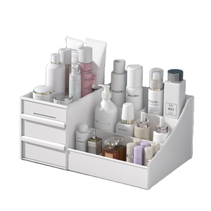 Hot Selling Women's Rectangle Eco-Friendly Modern <b>Makeup</b> Organizer Beauty Cosmetic Storage Box Flexible <b>Vanity</b> Holder Case 3-6L - Product Image 1