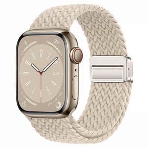 Correa de Reloj de Repuesto Magnética Ajustable de Nailon Trenzado Elástico Mejorado 2026 para <span class=keywords><strong>Apple</strong></span> IWatch 45678910 - Product Image 5