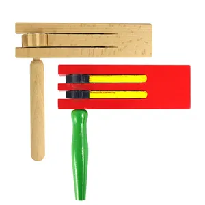 Spielzeug Musik instrument Orff Instrumente bunte Fan Rassel Holz Ratsche