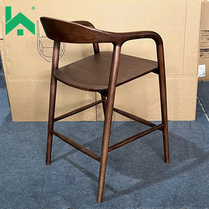 Tabourets <span class=keywords><strong>de</strong></span> <span class=keywords><strong>bar</strong></span> en bois massif modernes, écologiques, durables et légers, couleur noyer, vente en gros à prix réduit - Product Image 6