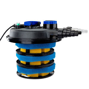 자동 CPF 물고기 연못 캐니스터 필터 물고기 연못 물 스폰지 UV 필터 시스템 UV 정화기 연못에서 녹색 물을 제거하는 데 도움 - Product Image 1