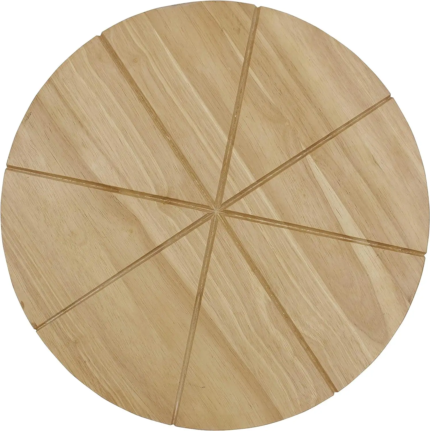 לוחות חיתוך עץ עגול חיתוך עץ-13.5 אינץ, פיצה הפיכות w/ 8 פרוסה-קרסה גבינה