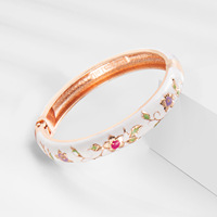 Gelang Warna-warni Perhiasan Fashion Bunga Gelang Wanita Perhiasan Cantik Gelang dan Rantai Wanita Paduan Seng