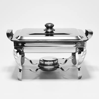 Équipement commercial Buffet Poêle Buffet Ensemble Chauffe-plats en acier inoxydable pour la restauration