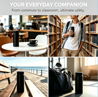 Thermos compact en acier inoxydable 300 ml, isolé sous vide, anti-fuite, tasse de voyage portable, bouteille pour la maison et le bureau