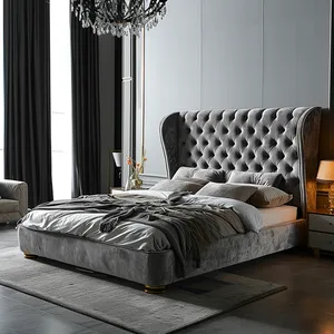 2024 Nieuwe Ontwerp Europese Stijl Gestoffeerd Helder Acryl Murfy Gestoffeerd Queen King Size Luxe Bedframe