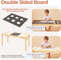 Mesa Sensorial Montessori Ajustable en Altura para Niños, con Insertos para Actividades, Escritorio de Estudio, Mesa Sensorial Infantil