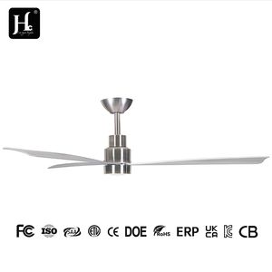 Ventilateur de plafond 52 pouces en fer à 3 pales avec lumière, moteur DC, télécommande, intensité variable, intérieur/extérieur, directement de l'usine - Product Image 1