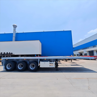 CIMC LINYU 20FT/40FT/45FT 2/3/4 essieux conteneur/Cargo plat/plate-forme/pont plat Semi remorque de camion