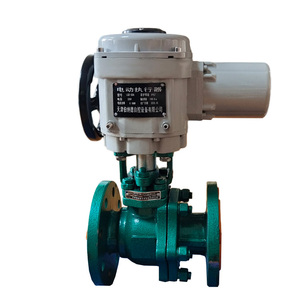 Actionneur électrique LQ3-50A connecté à la vanne à boisseau sphérique à gaz DN65 Q941F46-16C à bride, doublée de fluor, OEM - Product Image 2