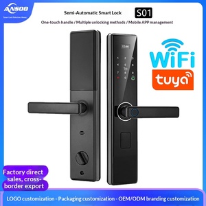 กุญแจดิจิตอลอัจฉริยะ TTlock พร้อมระบบ WiFi สีดำ สำหรับประตูบ้าน ใช้กับระบบสแกนลายนิ้วมือและคีย์อิเล็กทรอนิกส์ เหมาะสำหรับใช้ในบ้าน โรงแรม/อพาร์ตเมนต์ - Product Image 3