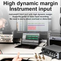 XTUGA M22D mikser kartu suara antarmuka Audio Noise Cancelling profesional untuk Ponsel/PC Music Studio rekaman untuk merekam