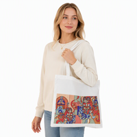 Sac fourre-tout en toile réutilisable personnalisé de haute qualité FULAIYA, avec bandoulière et poignée, sans fermeture éclair, pour usage quotidien en extérieur, personnalisable