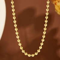 Collier pour femme en acier inoxydable plaqué or, style punk, avec perles, chaîne de clavicule, pour les occasions de fête