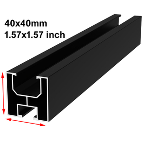 Rails solaires Trip Solar TP-R08B en aluminium anodisé noir AL6005-T5 pour l'installation de panneaux solaires, certifiés CE, durée de vie de 25 ans, montage - Product Image 2