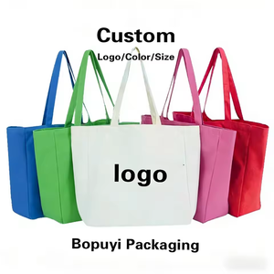 Tas Tote Kanvas Organik Ramah Lingkungan, Tas Belanja Katun, Ukuran Logo Dapat Disesuaikan, Dapat Digunakan Kembali - Product Image 2