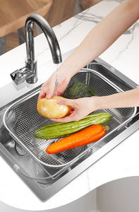 Escurridor de Cocina Retráctil y Ajustable de Acero Inoxidable de Grado Alimenticio Multiusos Syh245 al por Mayor - Product Image 6