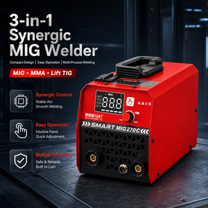 Soldadora Inverter OBO MIG270 270A 3 en 1 Gas MIG MMA Lift TIG Velocidad 10-30cm/min 0.5mm-11.9mm Acero Inoxidable <span class=keywords><strong>Hierro</strong></span> <span class=keywords><strong>Fundido</strong></span> 110V - Product Image 6