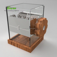 Moderne Moermolen Van Acryl En Houten Handslinger, Transparant Droog Fruit-En Notenbewerkingsgereedschap