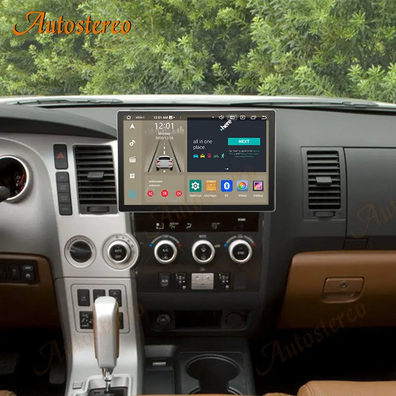 자동차 스테레오 안드로이드 12 13.3 인치 도요타 툰드라/세쿼이아 2007-2014 자동차 GPS 네비게이션 멀티미디어 플레이어 Carplay 헤드 유닛