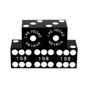 2024 con xúc xắc sòng bạc <span class=keywords><strong>Las</strong></span> <span class=keywords><strong>Vegas</strong></span> màu đen và trắng phù hợp với số với kích thước tùy chỉnh logo - Product Image 1