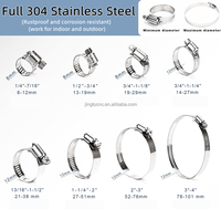 Collier de serrage à vis réglable en acier inoxydable SS304 à dégagement rapide, type américain, pour tuyaux de 6 mm à 400 mm