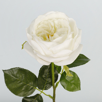 Fleurs artificielles réalistes à tige unique, roses, lotus, pivoines bleues au toucher réel, pour mariage, fête, bureau, décoration de la maison