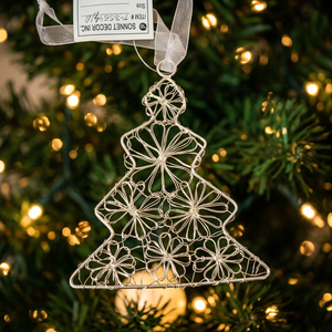 Sonnet Decor Handmade <b>Silver</b> <b>Wire</b> Christmas Tree Ornament Hanging Home Decoration Art Deco Design Living Room Use Model 2071 - Product Image 1