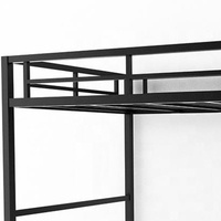Lit mezzanine moderne en métal, gain de place, avec espace inférieur multifonctionnel, en acier tubulaire robuste de 1,2 mm, idéal pour les dortoirs scolaires et les chambres.