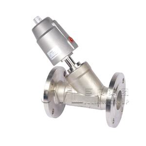 TS flange válvula de controle de ar pneumático de aço inoxidável válvula de assento angular - Product Image 5