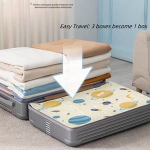 Série de motifs imprimés Sacs de rangement à compression de grande capacité Stockage de vêtements saisonniers à la maison - Product Image 4