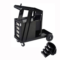 Chariot de soudage Chariot avec 4 Tiroirs Noir Outil De Stockage L'organisation Armoire Chariot De Soudage Coupeur de Plasma, Soudeur Chariot De Stockage