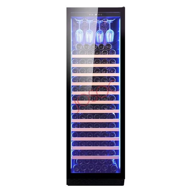 Stainless Steel Electric Wine Cellar Cooler Touchscreen Wine Fridge with Lock and Key 458L Compressor for Household & Hotel Use