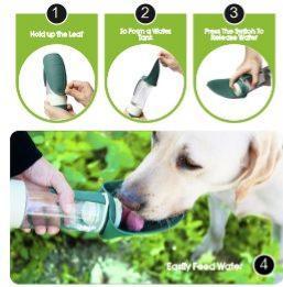 Meilleures ventes en gros : Distributeur d'eau et de nourriture 2-en-1 pour animaux de compagnie – Bouteilles portables pliables et écologiques pour chiens - Product Image 5