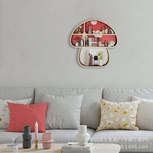 Wooden Mushroom Floating <b>Shelf</b> 3 Tier Wall Mounted Storage <b>Rack</b> For Living Room Bedroom Display Decor - Product Image 2