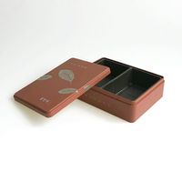 Boîtes en métal rectangulaires personnalisées avec logo imprimé, de qualité alimentaire, pour emballages cadeaux de biscuits, gâteaux de lune