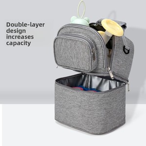 Große Kapazität Multifunktionale Muttermilch-Aufbewahrungstasche Thermotasche für Mutterpflege Babyflaschen-Kühltasche mit Logo - Product Image 2